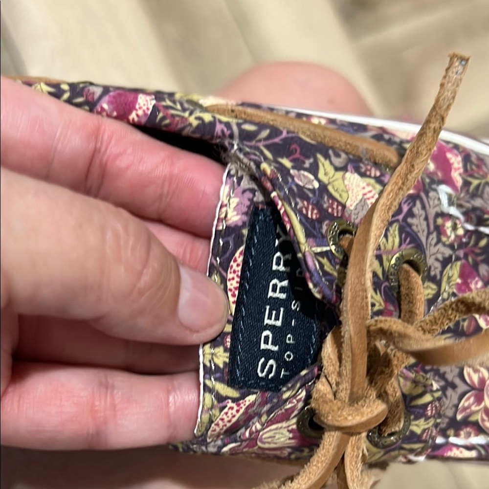 Sperry, Floral Canvas Women's Boat Shoes; top-sider loafers, size 5.5 - Picture 6 of 10